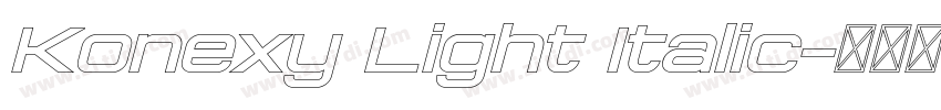 Konexy Light Italic字体转换